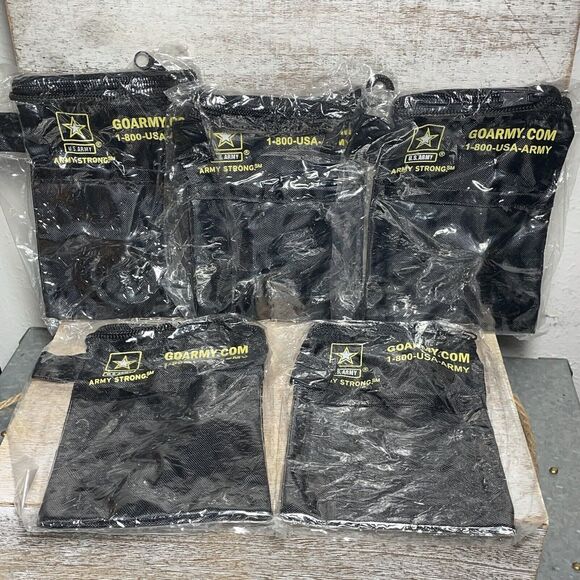 Lot of 5 Go Army Strong Neck Passport, ID Holders Clear Face Cover 4.5x6" New - Picture 1 of 16